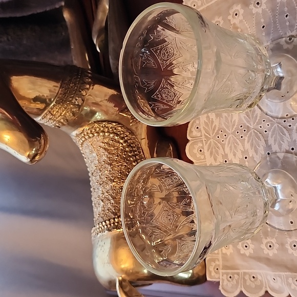 Set of 2 - Vintage Indiana Glass water goblets - Picture 4 of 6